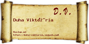 Duha Viktória névjegykártya